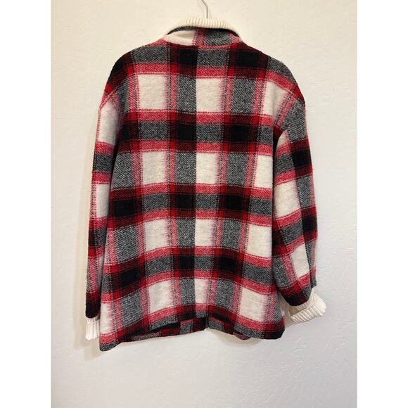 Lucky Brand Women’s  Plaid Wool Blend Zip Jacket - Size Medium - Picture 7 of 11